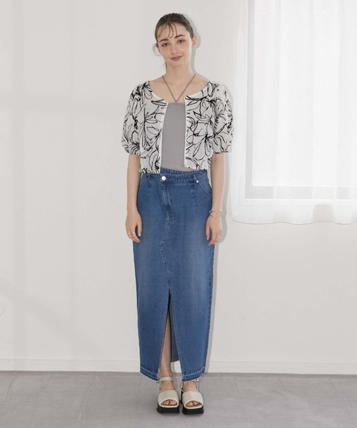 archives（アルシーヴ）の「フロントＺＩＰフロッキータックブラウス（シャツ/ブラウス・レディース・ブラック/ベージュ/オフホワイト・MEDIUM）」の10枚目の写真