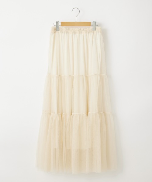 Anss.me（アンスミー）の「【Anss.me】チュールロングティアードスカート（スカート・レディース・アイボリー/ブラック/ライトグレー・FREE）」の20枚目の写真