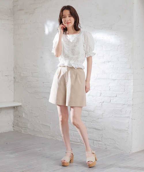 Honeys（ハニーズ）の「ドロストブラウス（シャツ/ブラウス・レディース・ブラック/ホワイト/ピンク・L/M/S）」の8枚目の写真