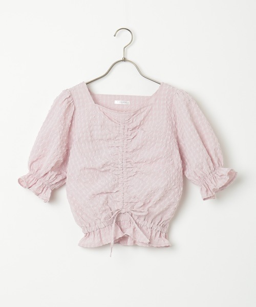 Honeys（ハニーズ）の「ドロストブラウス（シャツ/ブラウス・レディース・ブラック/ホワイト/ピンク・L/M/S）」の7枚目の写真