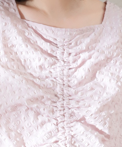 Honeys（ハニーズ）の「ドロストブラウス（シャツ/ブラウス・レディース・ブラック/ホワイト/ピンク・L/M/S）」の4枚目の写真