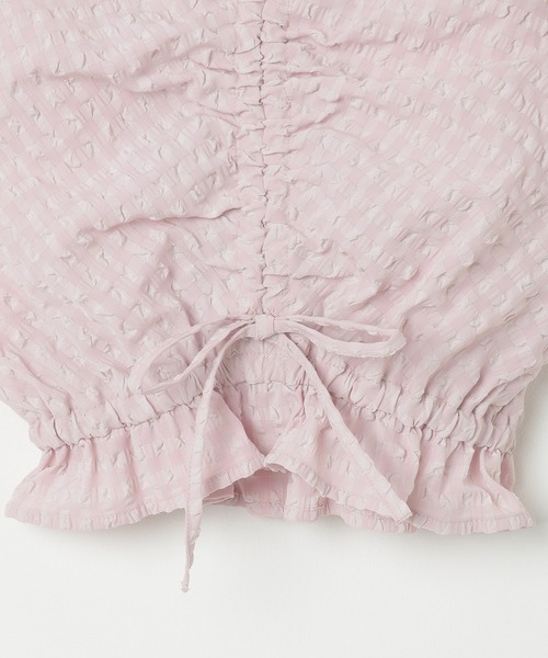 Honeys（ハニーズ）の「ドロストブラウス（シャツ/ブラウス・レディース・ブラック/ホワイト/ピンク・L/M/S）」の5枚目の写真