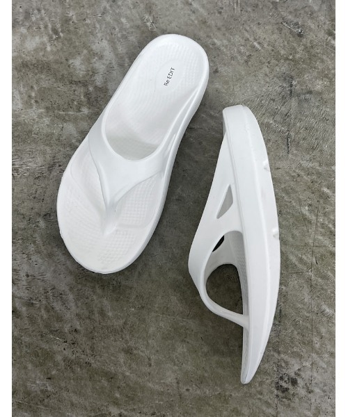 Re:EDIT（リエディ）の「[大きいサイズ有][ユニセックス]クッションフリップトングサンダル（サンダル・レディース・アイボリー/ブラック・S～Ｍ/L～LL/M～Ｌ/LL～3L）」の5枚目の写真