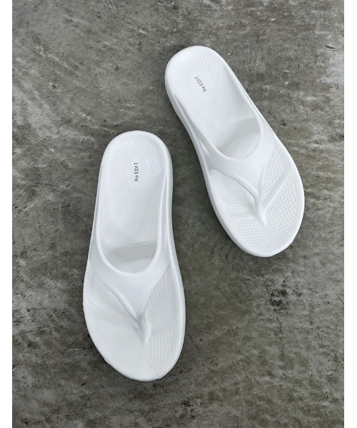 Re:EDIT（リエディ）の「[大きいサイズ有][ユニセックス]クッションフリップトングサンダル（サンダル・レディース・アイボリー/ブラック・S～Ｍ/L～LL/M～Ｌ/LL～3L）」の6枚目の写真