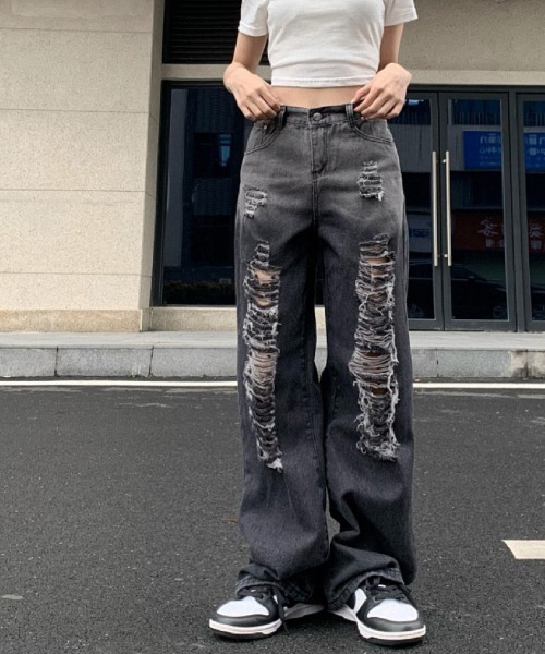 DIAVEL(ディアベル)の「【新色追加 】グラデーションデニムパンツ(デニムパンツ・レディース・ダークグレー/ブルー・M/L/S)」の4枚目の写真