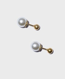 LHME | 【WEB限定】”MELLOW”パールキャッチピアス/ボール/サージカルステンレス（金属アレルギー対応）【LHME / エルエイチエムイー】(ピアス（両耳用）)