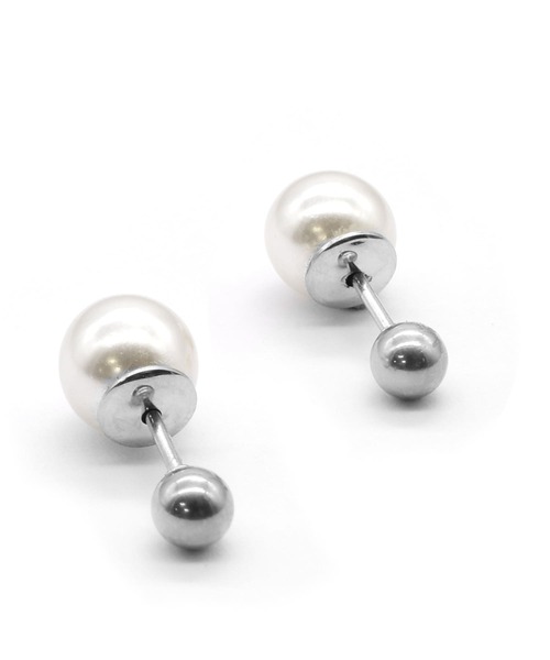 LHME（エルエイチエムイー）の「【WEB限定】”MELLOW”パールキャッチピアス/ボール/サージカルステンレス（金属アレルギー対応）【LHME / エルエイチエムイー】（ピアス（両耳用）・レディース・シルバー/ゴールド・ONE SIZE）」の13枚目の写真