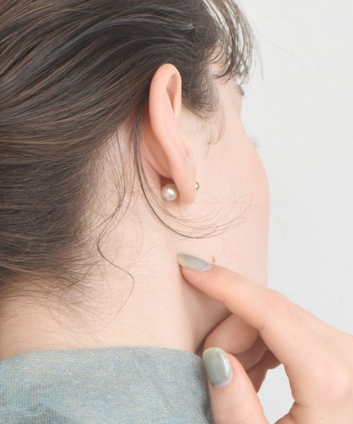 LHME（エルエイチエムイー）の「【WEB限定】”MELLOW”パールキャッチピアス/ボール/サージカルステンレス（金属アレルギー対応）【LHME / エルエイチエムイー】（ピアス（両耳用）・レディース・シルバー/ゴールド・ONE SIZE）」の20枚目の写真