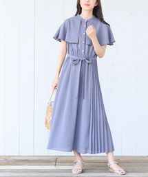 rps | プリーツ切替ケープワンピース(ワンピース)