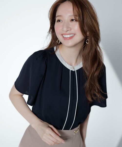 ANY SIS(エニィスィス)の「【接触冷感機能付き】チェーンビットポイント スカート(スカート・レディース・黄土色系/ネイビー系・2/3/1)」の5枚目の写真
