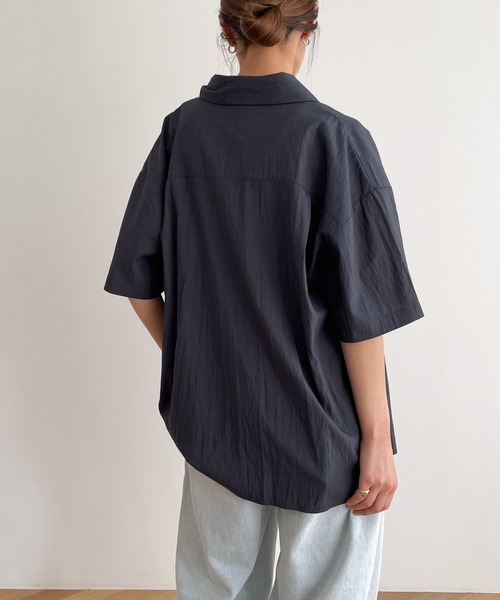 ブラウス シャツ El mar　コットンナイロン半袖シャツ レディース CANAL JEAN ブラウス シャツ El mar コットンボイルシアーシャツ