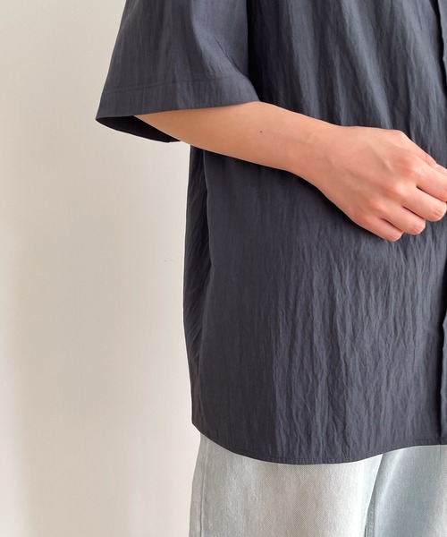 CANAL JEAN El mar レーヨンナイロン半袖シャツ ブラック 新品 CANAL JEAN（キャナルジーン）の「【セットアップ対応】El mar