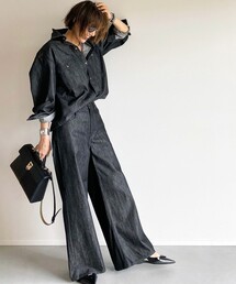 woadblue | エディター坪田あさみ × woadblue × Demi-Luxe BEAMS / 別注 デニム ワイドパンツ(デニムパンツ)