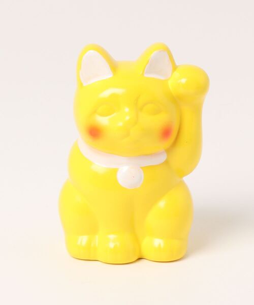 カヤ】常滑焼 彩りほっぺ招き猫3号 貯金箱（フィギュア）｜カヤ
