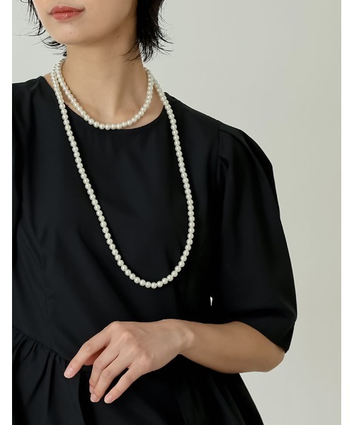 Re:EDIT（リエディ）の「マルチウェイパールロングネックレス[返品交換不可]（ネックレス・レディース・ホワイト・FREE）」の6枚目の写真