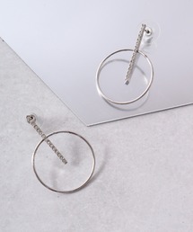 MOSSEL NEW YORK（モシェルニューヨーク）の「CATA　ラインストーンサークルピアス（ピアス（両耳用））」
