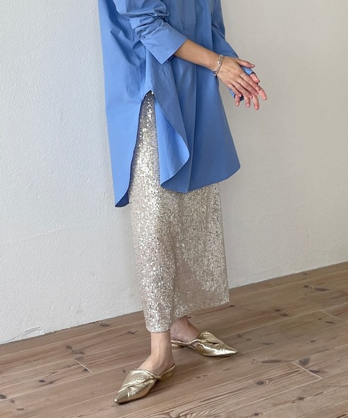 wee9s（ウィークス）の「"GIRAGIRA" disco skirt / ギラギラスパンコールディスコスカート（スカート・レディース・ブラック/シルバー/ゴールド・FREE）」の3枚目の写真