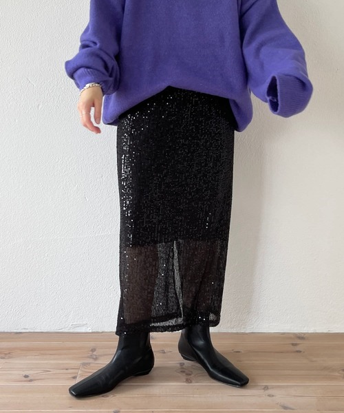 wee9s（ウィークス）の「"GIRAGIRA" disco skirt / ギラギラスパンコールディスコスカート（スカート・レディース・ブラック/シルバー/ゴールド・FREE）」の13枚目の写真