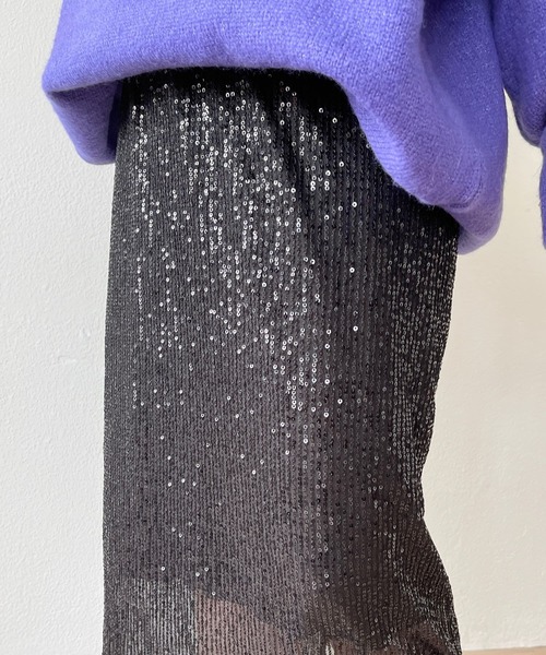 wee9s（ウィークス）の「"GIRAGIRA" disco skirt / ギラギラスパンコールディスコスカート（スカート・レディース・ブラック/シルバー/ゴールド・FREE）」の20枚目の写真