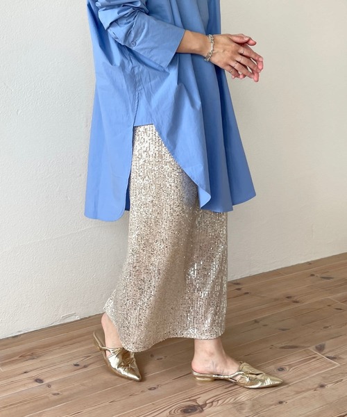 wee9s（ウィークス）の「"GIRAGIRA" disco skirt / ギラギラスパンコールディスコスカート（スカート・レディース・ブラック/シルバー/ゴールド・FREE）」の7枚目の写真