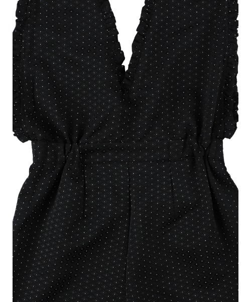 MIRO AMURETTE(ミロアミュレット)の「dot jacquard jumpsuit/ドットオールインワン(つなぎ/オールインワン・レディース・ブラック・SMALL/MEDIUM)」の9枚目の写真