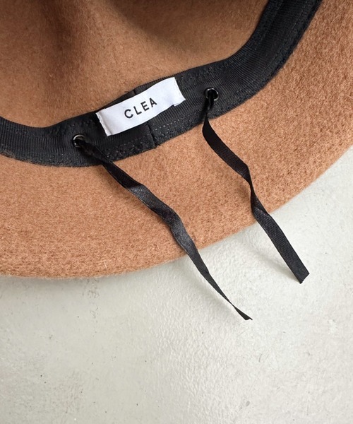 CLEA（クレア）の「ウールフェルト/バスクバケットハット（ハット・レディース・グレイッシュベージュ/ベージュ/ブラウン/ブラック・FREE）」の6枚目の写真