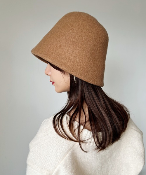 CLEA（クレア）の「ウールフェルト/バスクバケットハット（ハット・レディース・グレイッシュベージュ/ベージュ/ブラウン/ブラック・FREE）」の20枚目の写真
