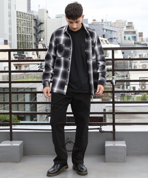 HOUSTON オンブレチェックビエラシャツ