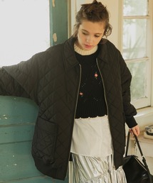 forksy. | 【forksy.】ダイヤキルティングパフィーミドルジャケット(ブルゾン)