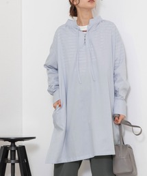 キーネックチュニックブラウス