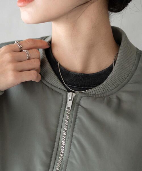 WEGO（ウィゴー）の「WEGO/ショートMA-1（MA-1・レディース・ブラック/カーキ・FREE）」の5枚目の写真