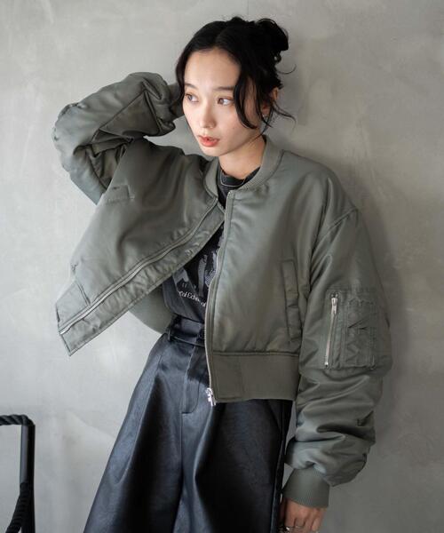 WEGO（ウィゴー）の「WEGO/ショートMA-1（MA-1・レディース・ブラック/カーキ・FREE）」の10枚目の写真