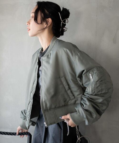 WEGO（ウィゴー）の「WEGO/ショートMA-1（MA-1・レディース・ブラック/カーキ・FREE）」の11枚目の写真