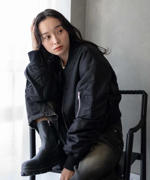 WEGO（ウィゴー）の「WEGO/ショートMA-1（MA-1・レディース・ブラック/カーキ・FREE）」の18枚目の写真