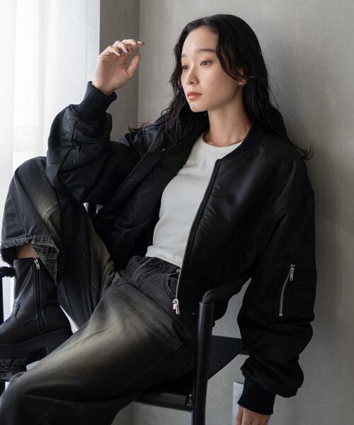 WEGO（ウィゴー）の「WEGO/ショートMA-1（MA-1・レディース・ブラック/カーキ・FREE）」の19枚目の写真