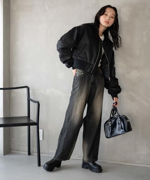 WEGO（ウィゴー）の「WEGO/ショートMA-1（MA-1・レディース・ブラック/カーキ・FREE）」の20枚目の写真