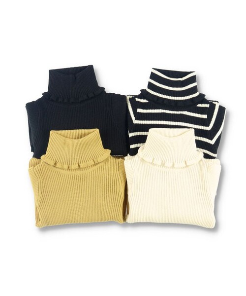 BRANSHES（ブランシェス）の「綿ナイロンリブニット（ニット/セーター・キッズ・ブラック/その他/キャメル/アイボリー・130/100/140/120/110/150）」の12枚目の写真