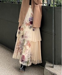 Ameri | UND DARIA TIERED PLEATS SKIRT(スカート)