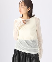 niko and... | ベロアメッシュシャーリングTシャツ(Tシャツ/カットソー)