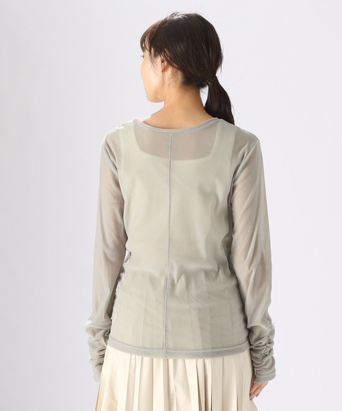 niko and...(ニコアンド)の「ベロアメッシュシャーリングTシャツ(Tシャツ/カットソー・レディース・グレー/ライトブルー/アイボリー・FREE)」の10枚目の写真