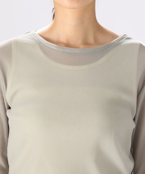 niko and...(ニコアンド)の「ベロアメッシュシャーリングTシャツ(Tシャツ/カットソー・レディース・グレー/ライトブルー/アイボリー・FREE)」の11枚目の写真