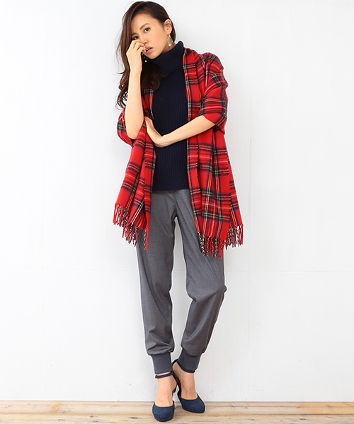 B:MING by BEAMS（ビーミングバイビームス）の「ビーミング by ビームス / タータンチェックストール 2015FW（ストール/ショール・レディース・ブラック/グリーン/ブルー/レッド・ONE SIZE）」の19枚目の写真