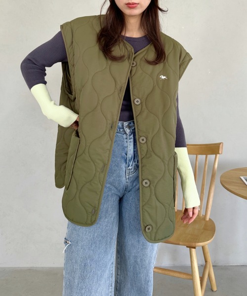 セール】bicolor rib knit tops／バイカラーリブニットクルーネック