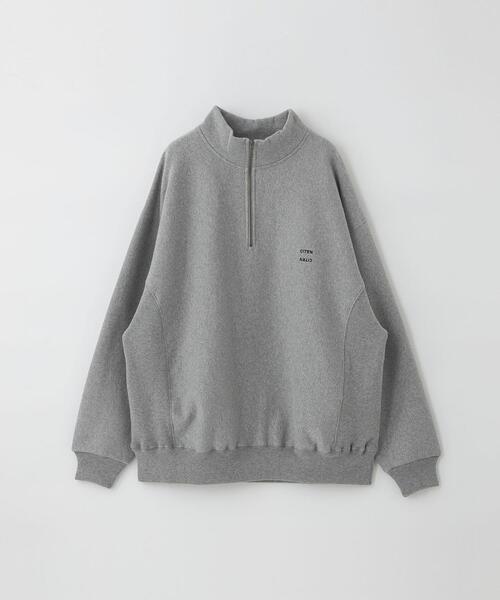 CITEN（シテン）の「＜CITEN＞ヒュージ リバース ハーフジップ スウェット（スウェット・メンズ・ホワイト/ダークグレー/グレー/ブラック・S/M/L）」の3枚目の写真