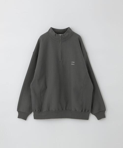 CITEN（シテン）の「＜CITEN＞ヒュージ リバース ハーフジップ スウェット（スウェット・メンズ・ホワイト/ダークグレー/グレー/ブラック・S/M/L）」の4枚目の写真