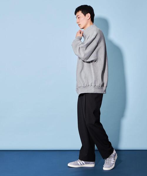 CITEN（シテン）の「＜CITEN＞ヒュージ リバース ハーフジップ スウェット（スウェット・メンズ・ホワイト/ダークグレー/グレー/ブラック・S/M/L）」の6枚目の写真