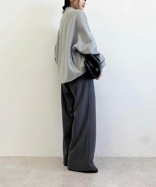 CITEN（シテン）の「＜CITEN＞ヒュージ リバース ハーフジップ スウェット（スウェット・メンズ・ホワイト/ダークグレー/グレー/ブラック・S/M/L）」の12枚目の写真