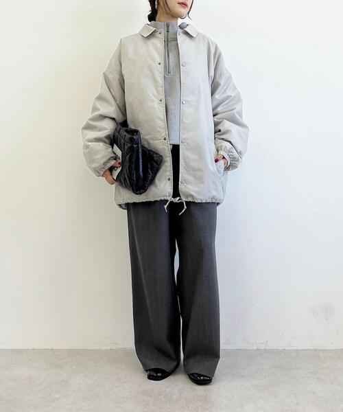 CITEN（シテン）の「＜CITEN＞ヒュージ リバース ハーフジップ スウェット（スウェット・メンズ・ホワイト/ダークグレー/グレー/ブラック・S/M/L）」の13枚目の写真