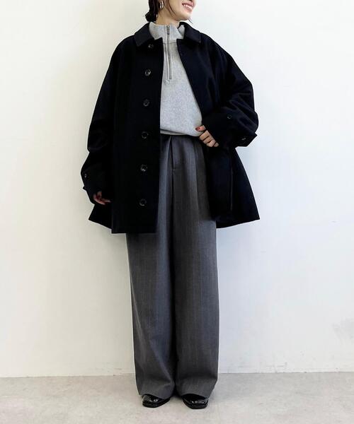 CITEN（シテン）の「＜CITEN＞ヒュージ リバース ハーフジップ スウェット（スウェット・メンズ・ホワイト/ダークグレー/グレー/ブラック・S/M/L）」の14枚目の写真