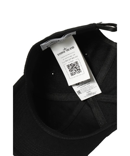STONE ISLAND(ストーンアイランド)の「LOGO CAP(キャップ・メンズ・ブラック・ONE SIZE)」の7枚目の写真